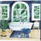 Tropical Bathroom by Marietta Cohen 14" x 14" Canvas Wall Art (Set of 2)